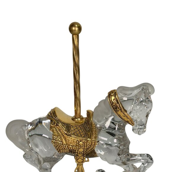 Crystal Prancer By William Dentzel III The Franklin Mint Carousel Horse Germany - Picture 12 of 15